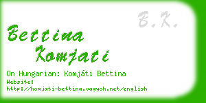bettina komjati business card